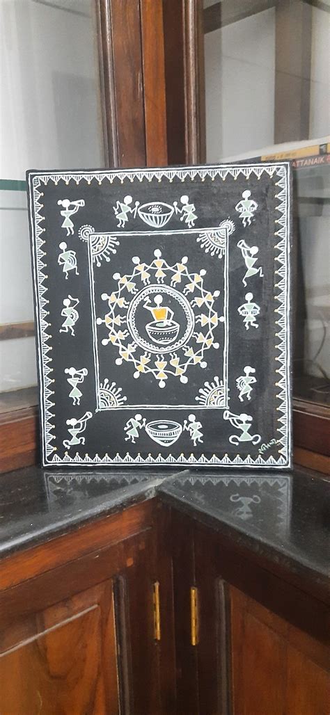 Warli painting on canvas