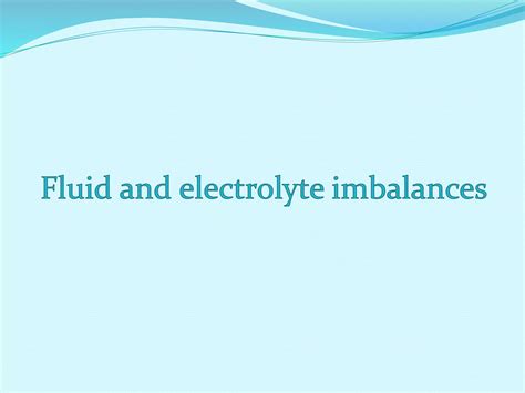 Fluid And Electrolytes Ppt