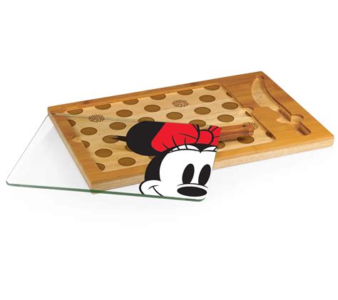 Picnic Time Disney Minnie Mouse Glass Top Cutting Board