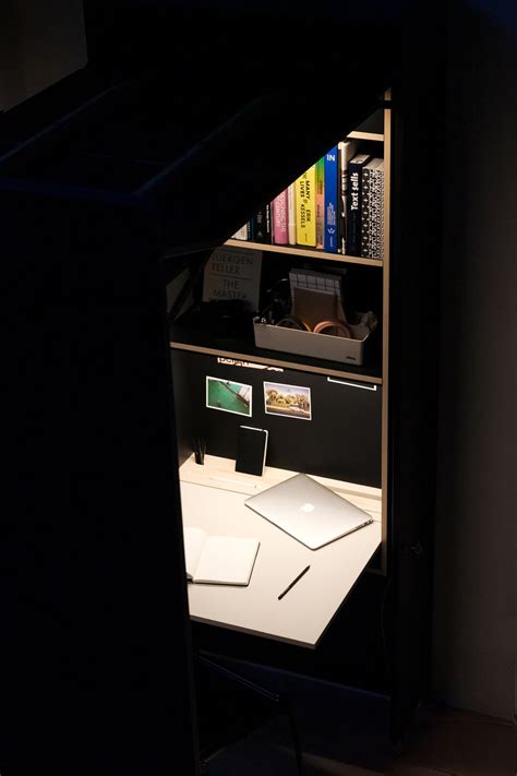 Space-Saving Work From Home Solution: A Fold-Flat, Pull-Out Workstation ...