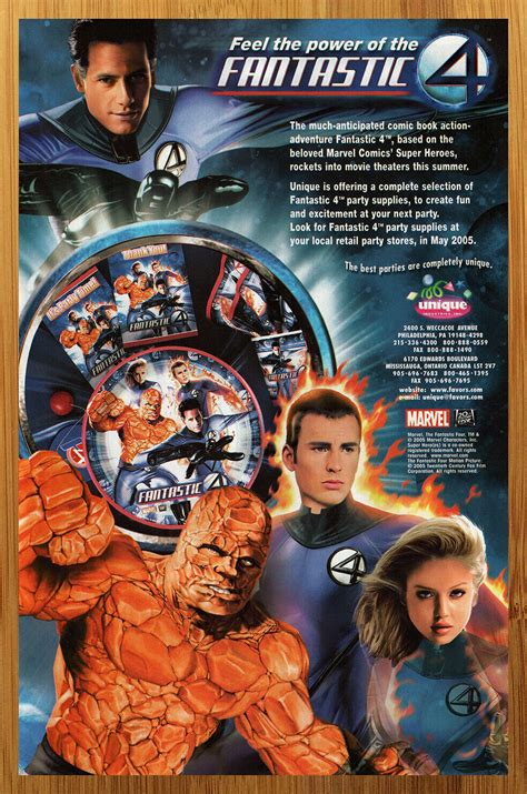 Picco Intermedio Mount Bank Fantastic Four Poster 2005 Esonerare Starai