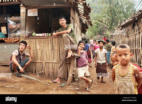 People In The Streets At The Mae La Refugee Camp In Tak Province