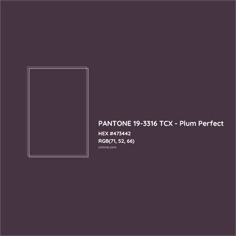 Pantone Tcx Plum Perfect Complementary Or Opposite Color Name