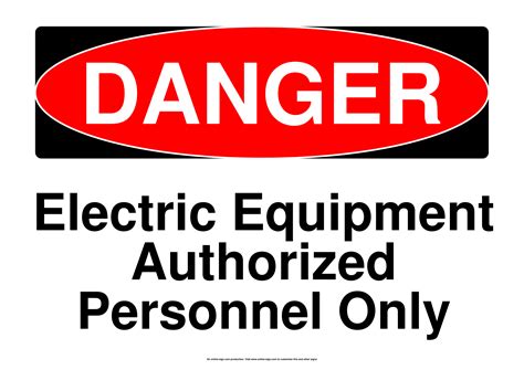 Electrical Warning Signs Poster Template