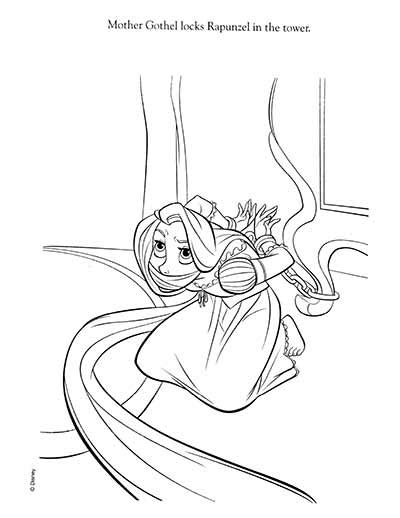 Tangled Tower Coloring Pages