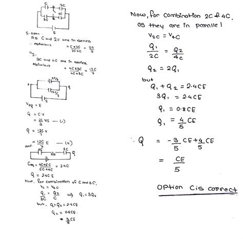 Four Capacitors Of Capacitance C 2C 3C 4C Respectively Are Connected