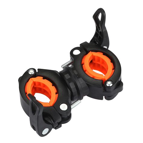 Lights Torch Clip Mount Bicycle Front Light Bracket Flashlight Holder 360°rotation