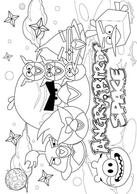 Kids-n-fun.com | Coloring page Angry Bird Space angry birds space