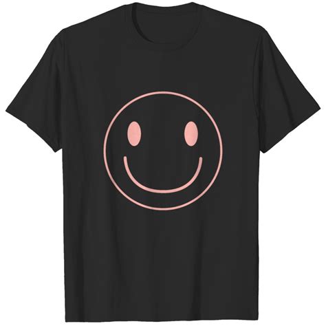 Rosa Smiley Gesicht Emoticon Gl Ckliches Gesicht R T Shirt Entworfen