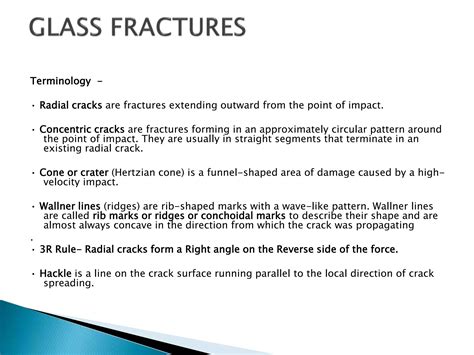 Glass Fractures Ppt