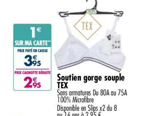 Promo Soutien Gorge Souple Tex Chez Carrefour Icatalogue Fr