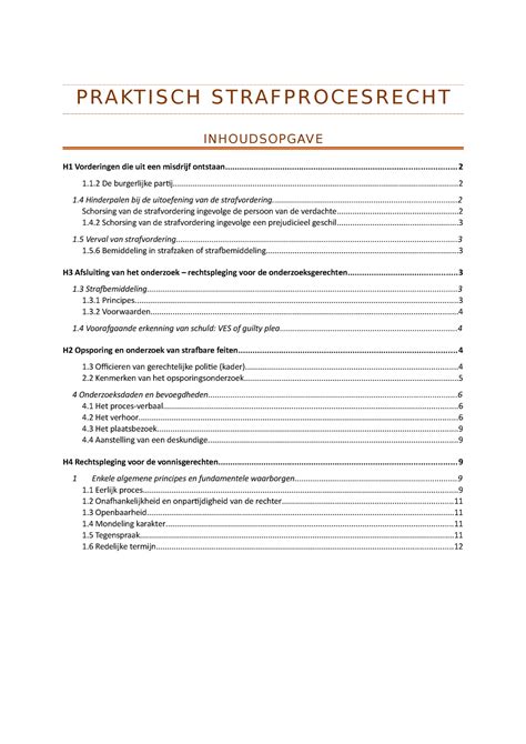 Praktisch Strafprocesrecht Samenvatting Zelfstudie Praktisch