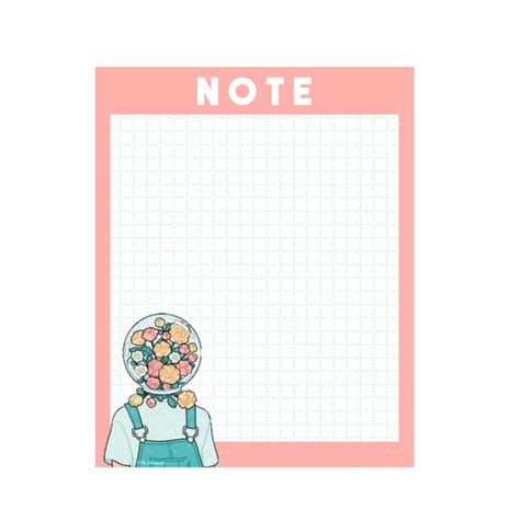 Note Pad Aesthetic Stickers Printable Planner Pages Memo