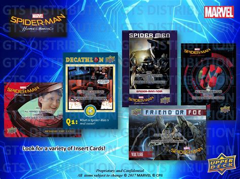 Marvel Spider Man Homecoming Movie Trading Cards Cards