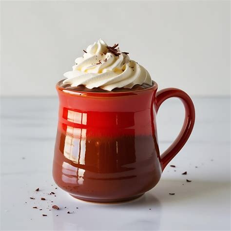 Unique Mug Of Hot Chocolate Isolated On White Background Premium AI Generated Image