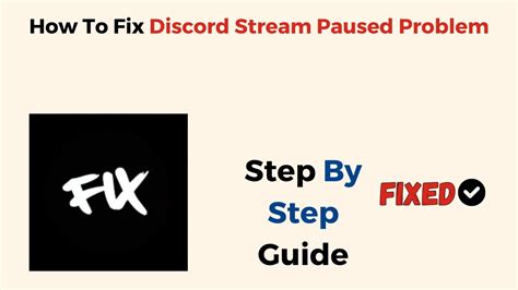 How To Fix Discord Stream Paused Problem YouTube