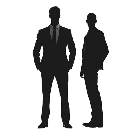Premium Ai Image Business Silhouette Set