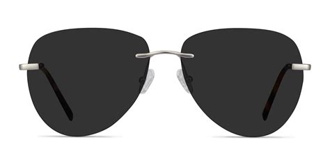 Martin Aviator Matte Silver Frame Sunglasses For Men Eyebuydirect