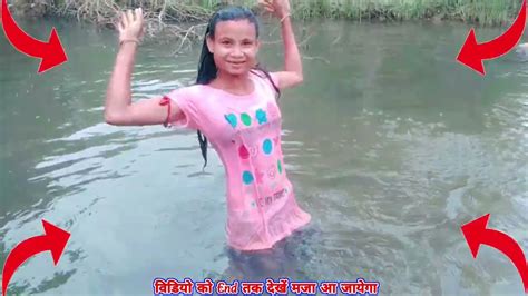 Nepali 🇳🇵 Girl Open Holy Bath Village Girl Open Bath Village Women River Bath Open Bathing