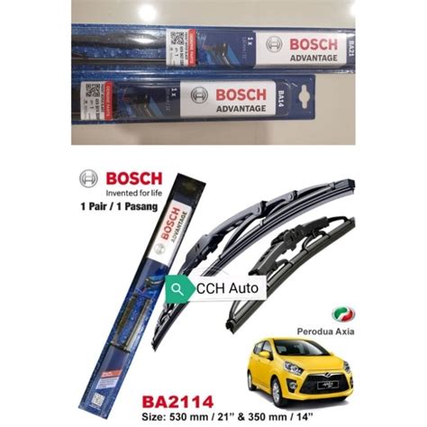 Original Perodua Axia Car Windscreen Wiper Size Bosch