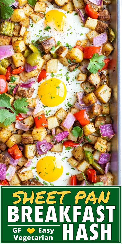 Sheet Pan Breakfast Potato Hash Evolving Table Recipe Breakfast Hash Recipes Healthy