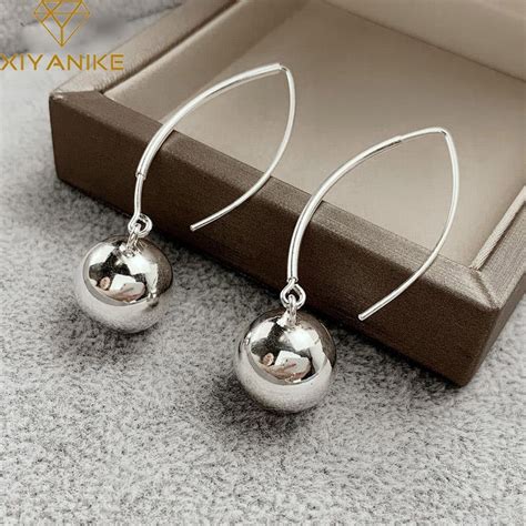 Xiyanike Summer Elegant Ball Long Drop Dangle Earrings For Women