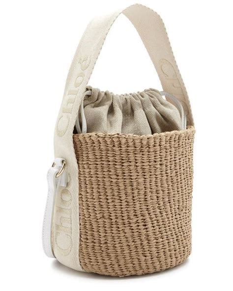 Chloé Sense Small Raffia Basket Bag in Natural Lyst