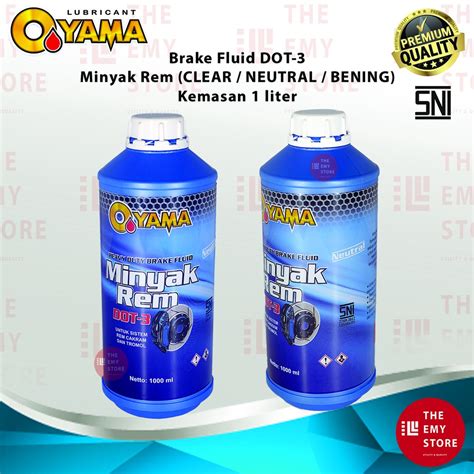 Jual OYAMA Brake Fluid DOT 3 Minyak Rem Dot 3 1000mL 1 Liter