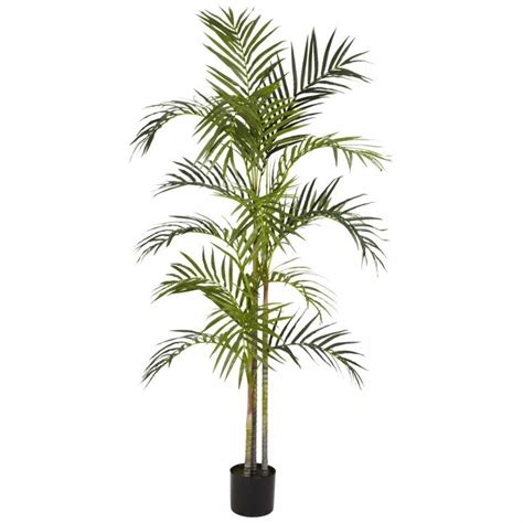 5′ Areca Palm Silk Tree Silk Tree Potted Trees Faux Tree