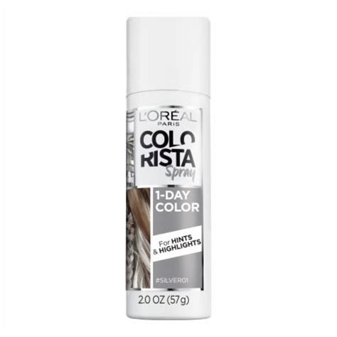 L Oreal Paris Colorista Temporary Hair Color Spray Silver 2 0 Oz Kroger