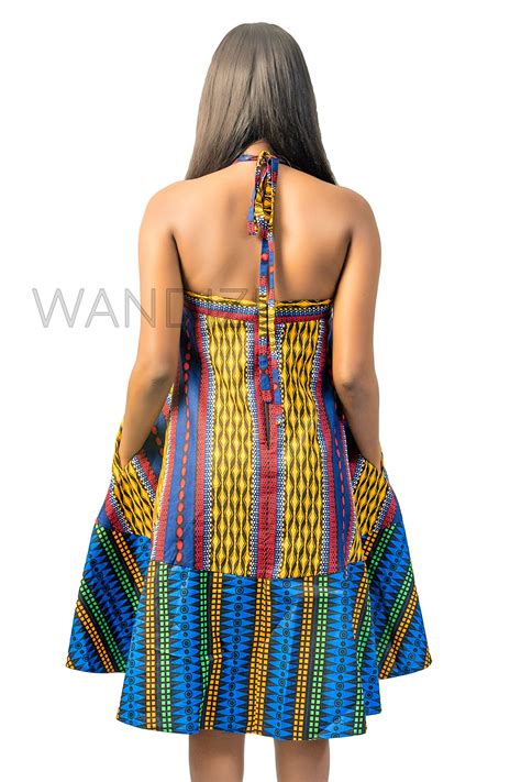 Colorful Ankara Mix Halter Neck Dress Ankara Dress Sexy Etsy