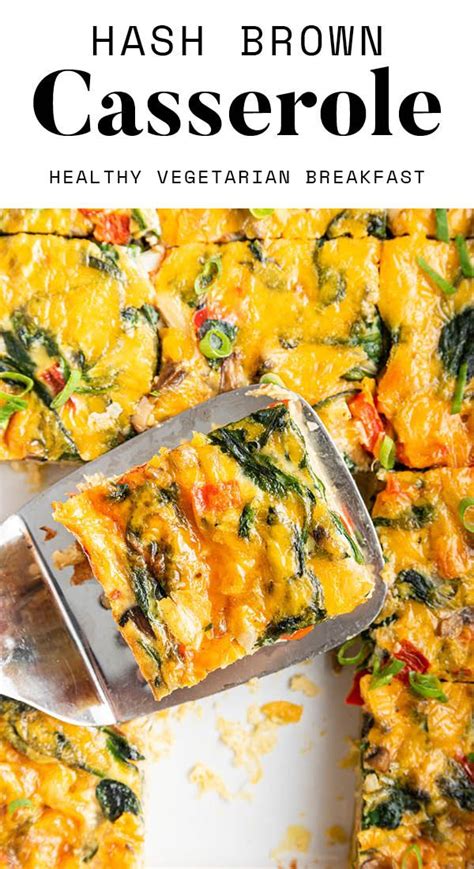 Vegetarian Hash Brown Breakfast Casserole Recipe Veggie Breakfast Casserole Vegetarian