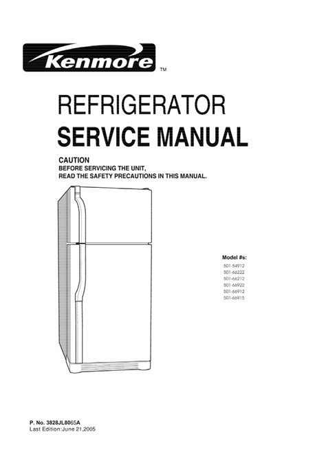 Kenmore Upright Freezer Service Manual