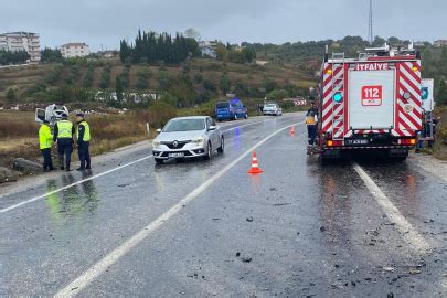 Yalova Narc K Ta Korkun Kaza Beton Mikseriyle Otomobil Arp T