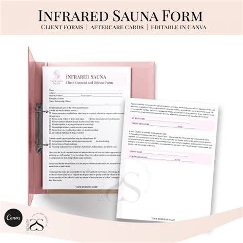 Infrared Sauna Forms Editable Beauty Salon Solution