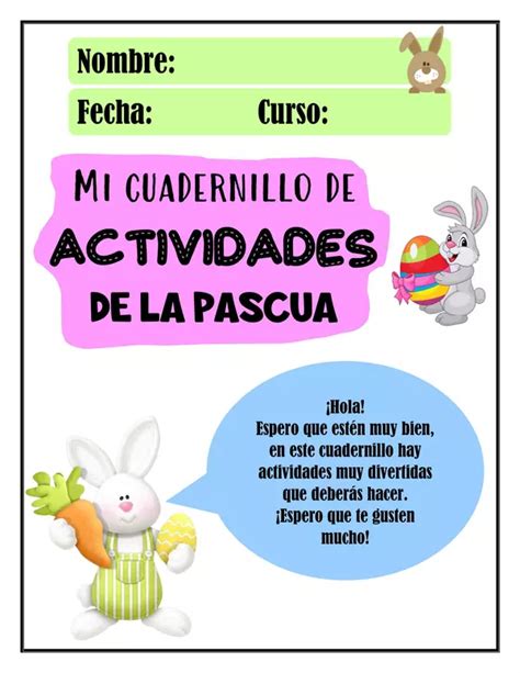 Mi Cuadernillo De Actividades De Pascua Profe Social