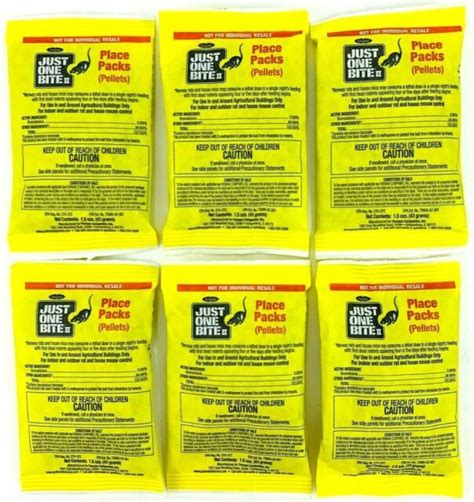 Just One Bite Ii Pellet Place Packs Rat And Mouse 6 Packs 15 Oz Pack