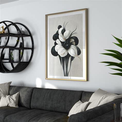 Black and White Wall Art, Bedroom Wall Art Abstract Poster, Unique ...