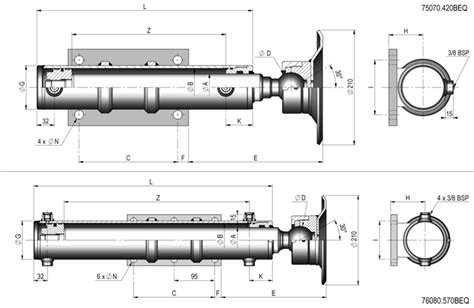 Vérin double effet béquille Chapel Hydraulique