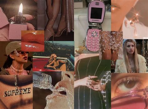 Boujee Vintage Aesthetic Baddie Rich Collage Wall Digital Etsy