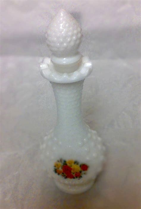 Vintage Avon Fenton Hobnail White Milk Glass Perfume Bottle Etsy