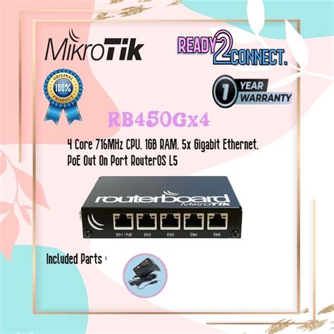 Jual Mikrotik RB450Gx4 Router Indoor Shopee Indonesia