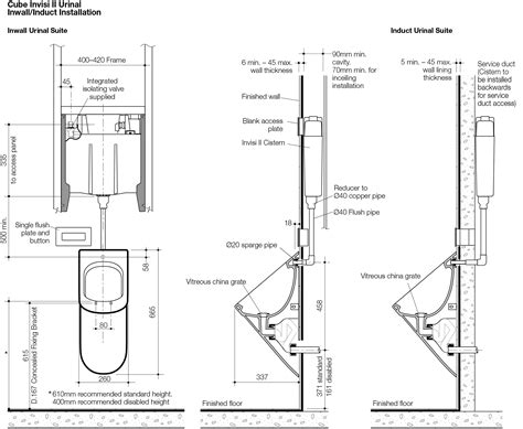 Cube Invisi Series Ii Urinal Suite Caroma