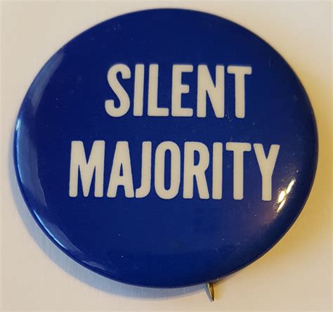 NIXON SILENT MAJORITY - original Anti Vietnam button - The Store at LBJ