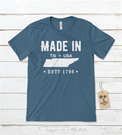 Made In Tennessee Unisex T Shirt Tennessee T Shirt Tennessee Native