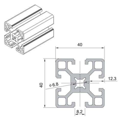 40 Series T Slot Aluminium Extrusion Profile Hoonly Aluminium Profile