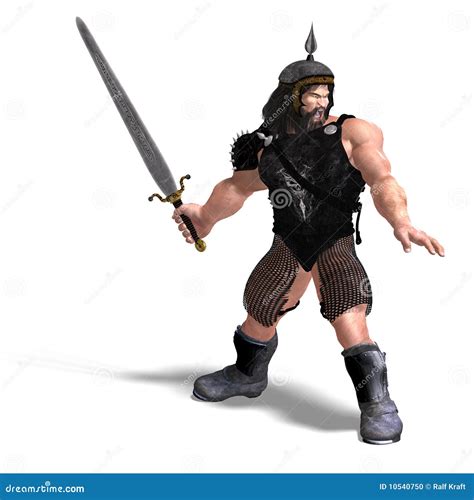 Strong Dwarf With Sword Stock Photo Image 10540750