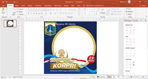 Cara Mudah Membuat Twibbon Hut Korpri Ke 50 Pakai Ppt Ppt Template