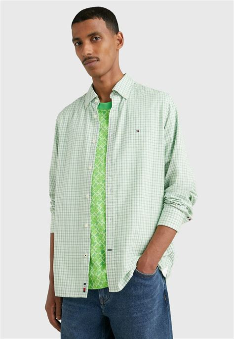 Tommy Hilfiger Grid Check Camicia Spring Lime Multi Verde Zalando It