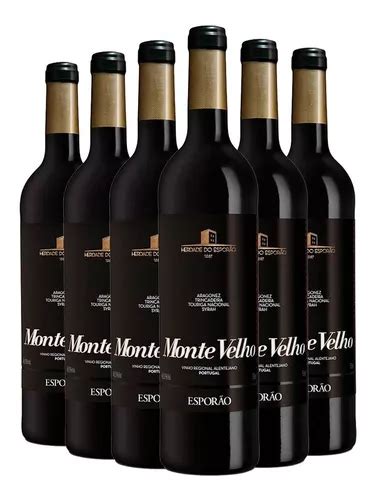 Kit 6 Un Vinho Importado Esporão Monte Velho Tinto 750ml